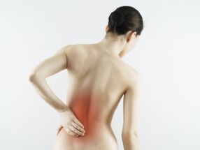 Sakit belakang bawah akibat osteochondrosis